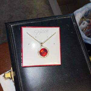 Elegant Red Pendant Necklace